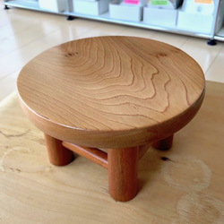 イスと丸テーブル（北海道カツラ材）未使用保管品　ヴィンテージ 8枚目の画像