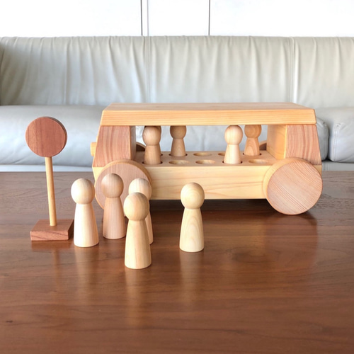 10人乗りバス 諸戸百年檜 てらうちさだおの木のおもちゃ けやきの