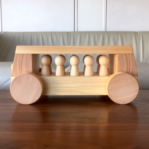 10人乗りバス 諸戸百年檜 てらうちさだおの木のおもちゃ けやきの