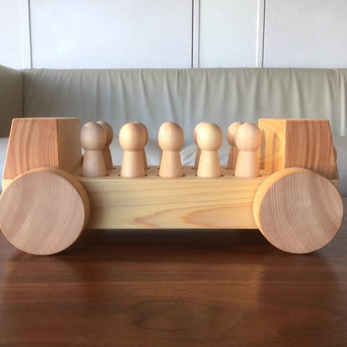 10人乗りバス 諸戸百年檜 てらうちさだおの木のおもちゃ けやきの