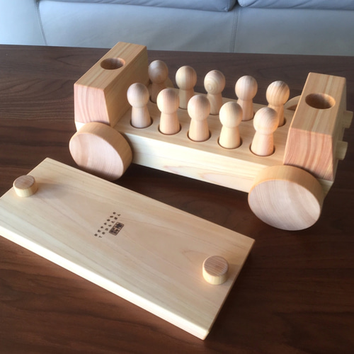 10人乗りバス 諸戸百年檜 てらうちさだおの木のおもちゃ けやきの