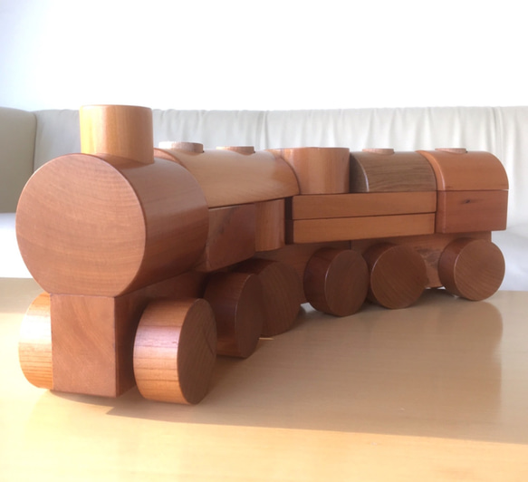 汽車つみき　てらうちさだおの木のおもちゃ　グッドデザイン賞受賞作　未使用ヴィンテージ品 1枚目の画像