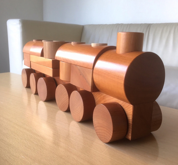 汽車つみき　てらうちさだおの木のおもちゃ　グッドデザイン賞受賞作　未使用ヴィンテージ品 5枚目の画像