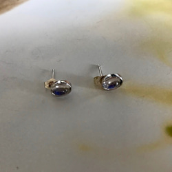 ピアス 925シルバーピアス 月長石ピアス ムーンストーンピアス moonstone アレルギー対応 5080 2枚目の画像