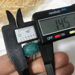 一点物 一粒本物天然 Amazonite アマゾナイトリング5198 4枚目の画像