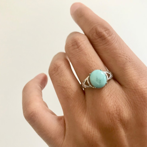 ageteリング 指輪 天然石 ターコイズ 12月誕生石＞K10ターコイズベビー