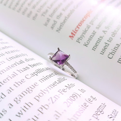 紫色芳菲。紫水晶925S銀戒指 活圍可調 第2張的照片