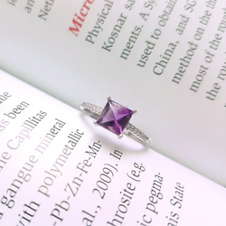 紫色芳菲。紫水晶925S銀戒指 活圍可調 第3張的照片
