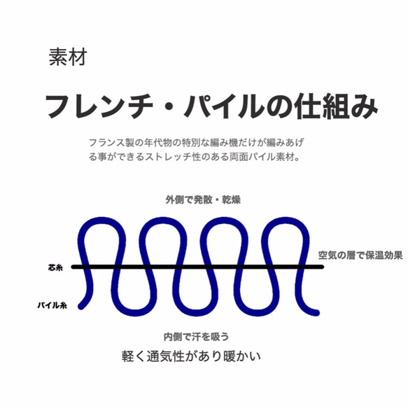 ラウンジスタイル・チュニックワンピ ドルマンスリーブ　ゆるシルエット　ストレッチ　両面パイル ネイビー 5枚目の画像