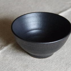 黒マットのご飯茶碗 2枚目の画像