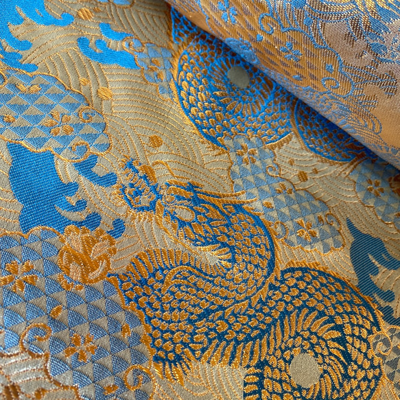 京都 西陣織り 金襴はぎれ 40cm 龍  全3色 5枚目の画像