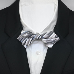 [含運費]彩色領結領結棉質領結/領結/單色/灰色 第2張的照片