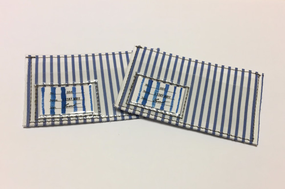 Sandwich card case -THOMAS MASON Stripe- ストライプ定期ケース 1枚目の画像