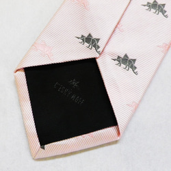 【含運費】細紋劍龍真絲領帶原創布料/淡粉紅色 第4張的照片