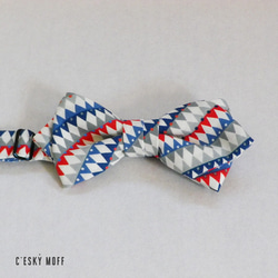 [含運費]北歐花紋領結領結/蝴蝶結/北歐花紋/三色/紅藍白 第3張的照片
