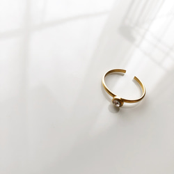 【再再販✨】サージカルステンレス  スワロフスキー　リング　指輪　フリーサイズ　ゴールド 8枚目の画像