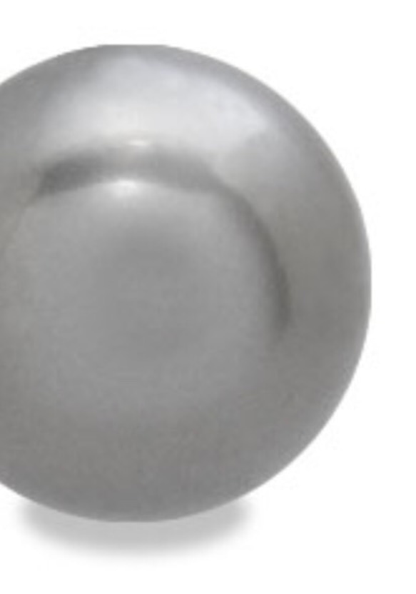 スワロフスキー　パール 　一粒　ピアス　イヤリング　グレー　ロジウム　シルバー 4枚目の画像