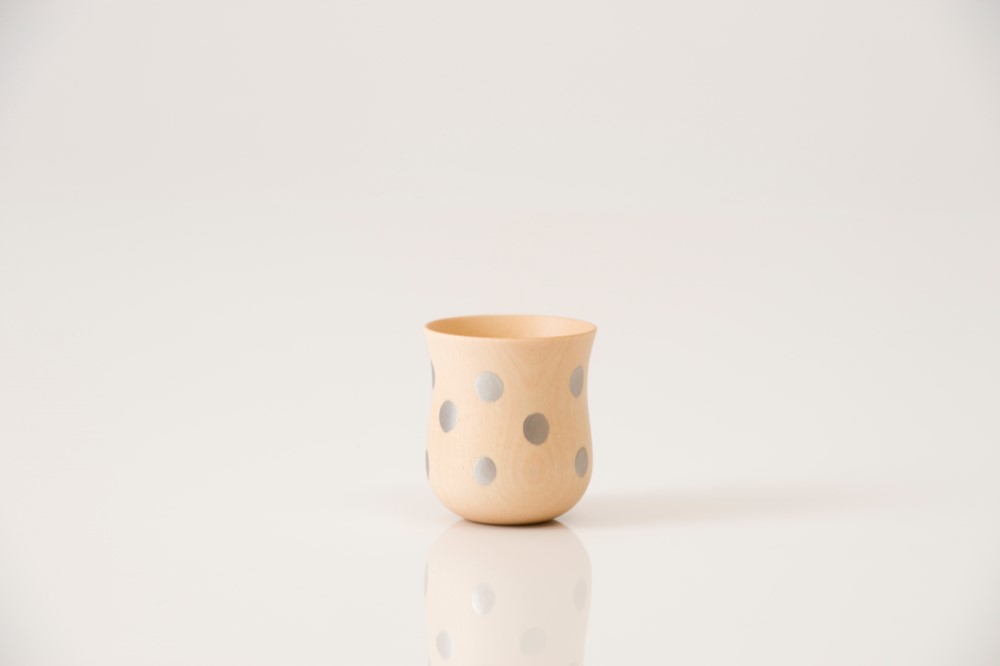 水玉カップ　ナチュラル　シルバー