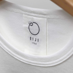 透けなく、気持ちいい。厚手長そでTシャツ 純日本産EIJI白Tシャツ  クルーネック オーガニックコット100％ 4枚目の画像