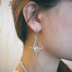 [Artemiss] 立體菱形埃及艷后清麗耳環 第2張的照片
