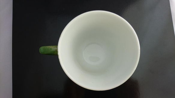 有田焼虹彩バレンタイン（緑）マグカップ 5枚目の画像