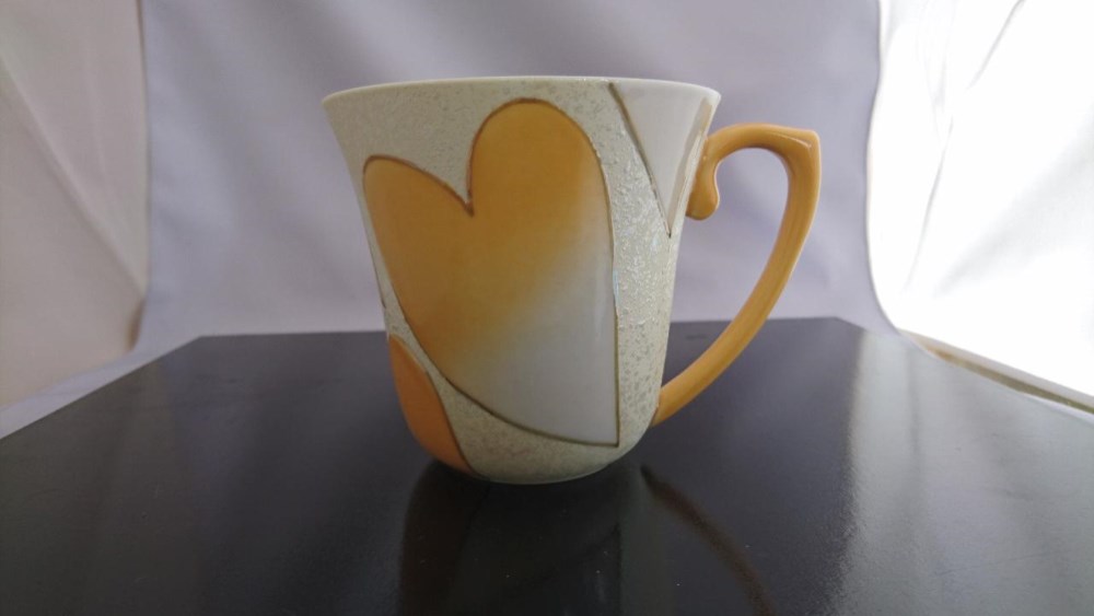有田焼虹彩バレンタイン（黄）マグカップ