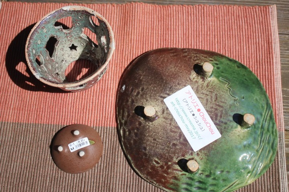 手作り陶器～アロマポット＆香炉　　　送料無料。 4枚目の画像