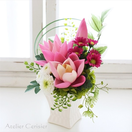 専用 めろんぱん様♪プリザーブドフラワー お供え 仏花 プリザーブドフラワー 仏花 お供え花 禅～ZEN～（ぜん）花器付と