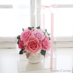 ✩プリザーブドフラワー＜フラワーライン＞ ピンク ローズ  花 バラ #5【母の日】 5枚目の画像