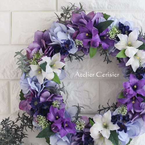 紫陽花29cm アーティフィシャルフラワーリースフラワーリースリース
