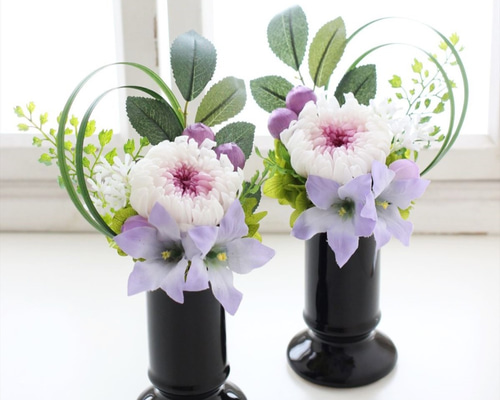 やま　　プリザーブドフラワー仏花　菊　一対ご依頼品 やま様専用 プリザーブドフラワー仏花 菊 一対ご依頼品 - メルカリ