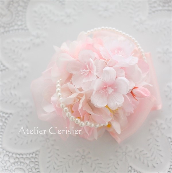 桜・さくら パール付 コサージュ＃１１ 入学式　卒業式