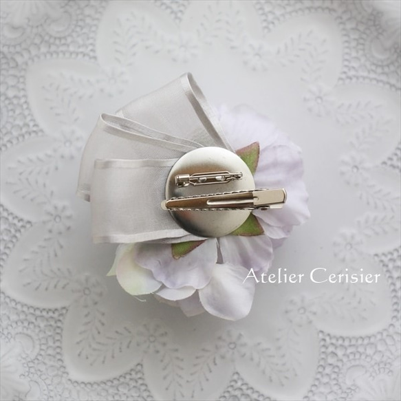 ソフトライラック ラナンキュラス コサージュ＜薄紫色＞ Sサイズ＃59 3枚目の画像