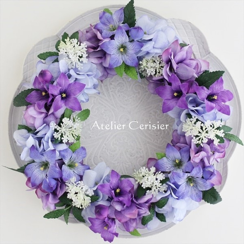 紫陽花29cm アーティフィシャルフラワーリースフラワーリースリース