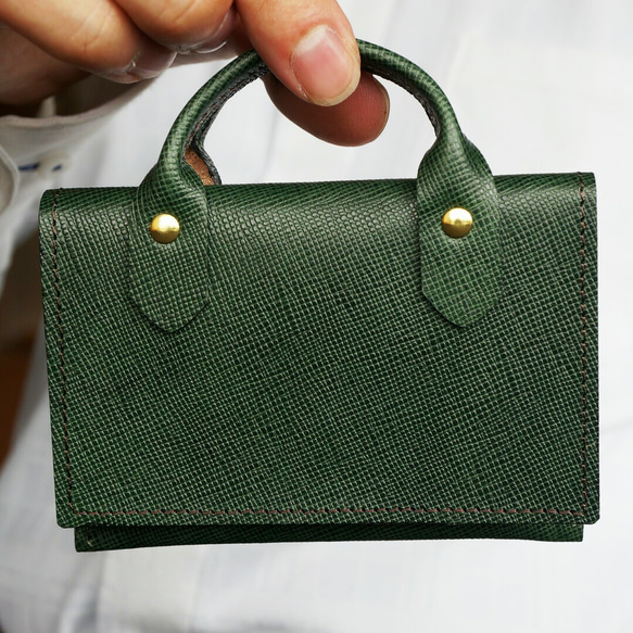 LOEWE 名刺入れ ダークグリーン レザー ダークグリーン レザー 名刺入れ LOEWE 名刺入れ ダークグリーン