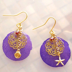 sale！◆◇purple＊◇＊Oriental＊vivit＊めっきピアス（エレガンス） 1枚目の画像