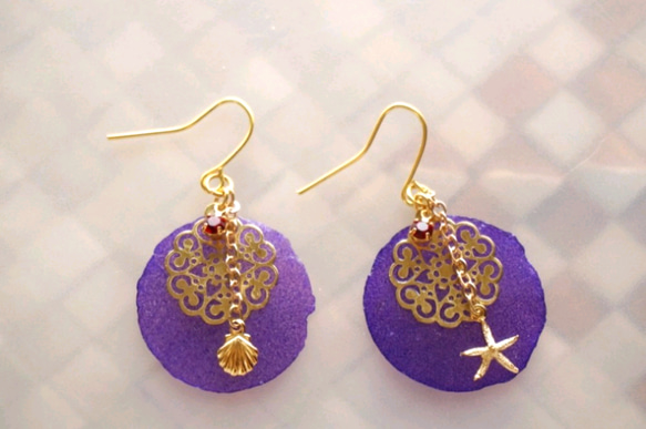 sale！◆◇purple＊◇＊Oriental＊vivit＊めっきピアス（エレガンス） 6枚目の画像