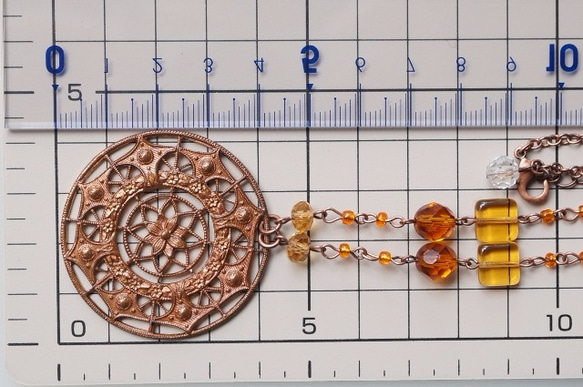 古代アステカ風チャームのネックレス 3枚目の画像