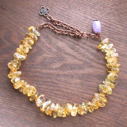 希少◇チェコ ウランガラス ヴィンテージ ネックレス◇Bijoux.M.G刻印