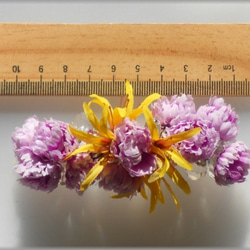 ＊flower＊バレッタ　Lilac&Yellow 5枚目の画像