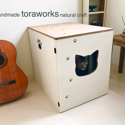 猫トイレ用 カバー♪ レトロ＆アンティーク風 家具 1枚目の画像