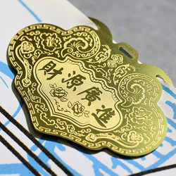 金鎖片　しおり /  Golden Lock Charm Bookmark 2枚目の画像