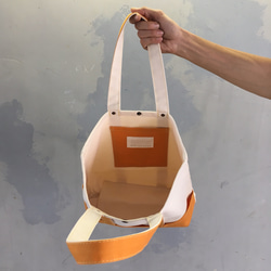 【期間数量限定】Mini Moke Tote Bag ミニモークトートバッグ Sサイズ ホワイト/ブライトイエロー 3枚目の画像
