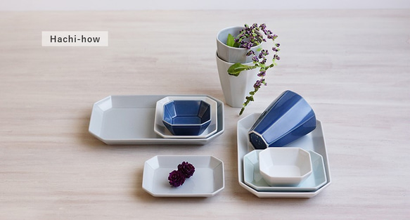 【web陶器市20%off】　収納便利なコンパクトな食器　「八角シリーズ」小付け 3枚目の画像