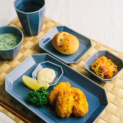 波佐見焼】和山 収納便利なコンパクトな食器 八角シリーズ プレートL