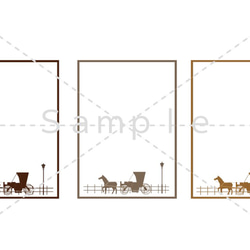 シックな馬車デザイン＊ラッピング台紙 4枚目の画像