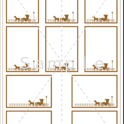 シックな馬車デザイン＊ラッピング台紙 5枚目の画像