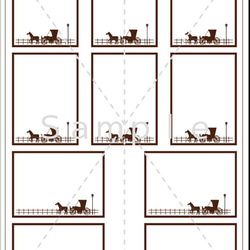 シックな馬車デザイン＊ラッピング台紙 6枚目の画像