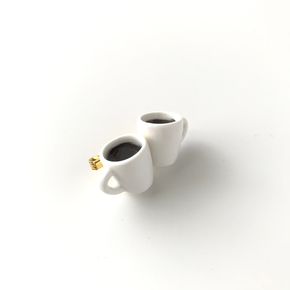 coffeeで乾杯 ❤︎ ブローチ　陶器　小ぶりシリーズ 6枚目の画像