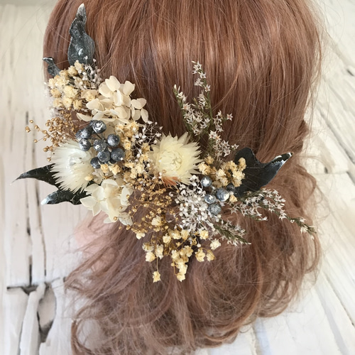 オフホワイト アンティーク 髪飾り ヘッドドレス ヘッドドレス
